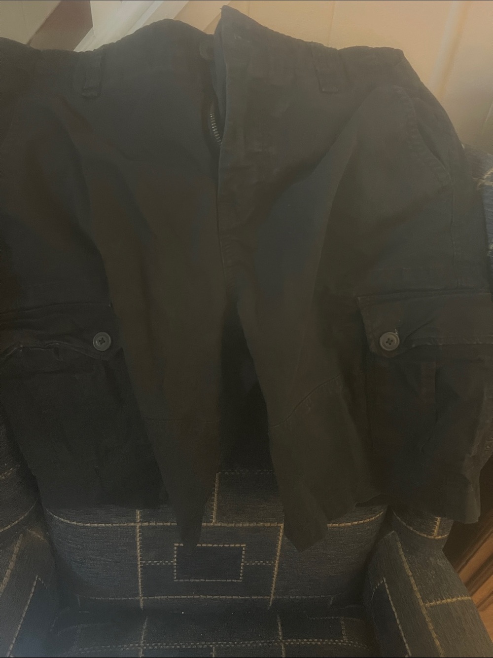 Aeropostale Black Military Field Jacket with Button Flap Pockets